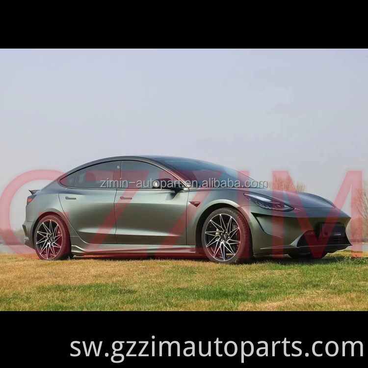 Mbele na taa ya nyuma ya bumper nzima iliyosasisha mwili kit giza papa bodykit kwa mfano 3